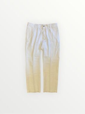 Black Brown 1826 Mens White Linen Pants Size 33